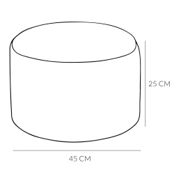 Nowoczesna Pufa CHILL SPOT 45 cm Puf Siedzisko Podnóżek - Beż