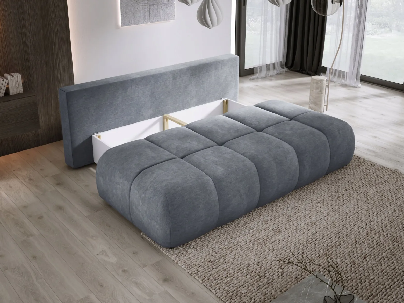 Nowoczesna Sofa COCO MINI funkcja spania Cloud 91