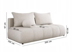 Nowoczesna Sofa COCO MINI funkcja spania Cloud 91