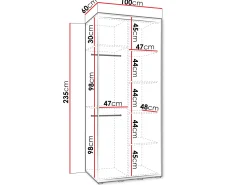 Nowoczesna szafa Dakota 3 100 cm