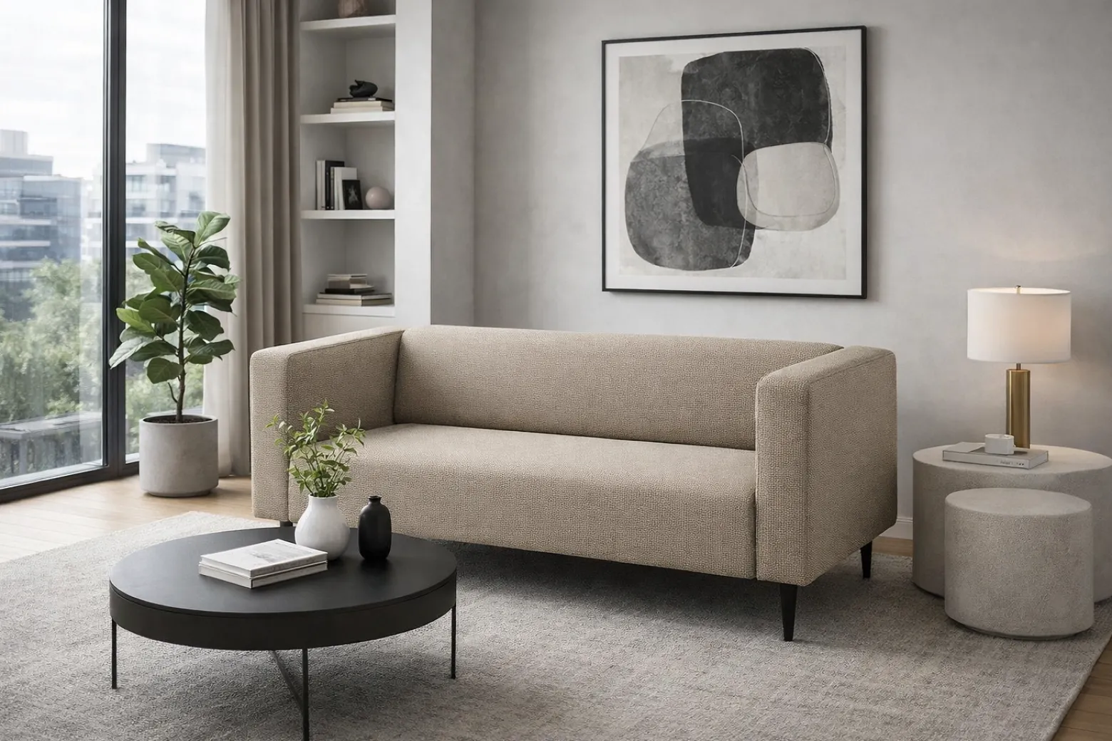 Nowoczesna wygodna sofa dwuosobowa tapicerowana CALMO curio 09