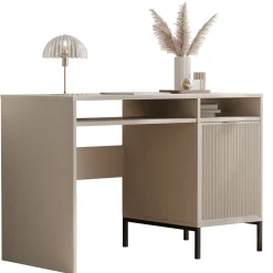 Nowoczesne biurko WAVE 120 cm na nóżkach - kaszmir