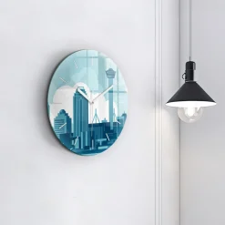 Nowoczesny szklany zegar ścienny Architektura w USA fi30