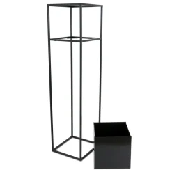 Nowoczesny kwietnik stojak czarny 90 cm LOFT