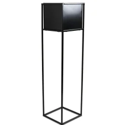 Nowoczesny kwietnik stojak czarny 90 cm LOFT