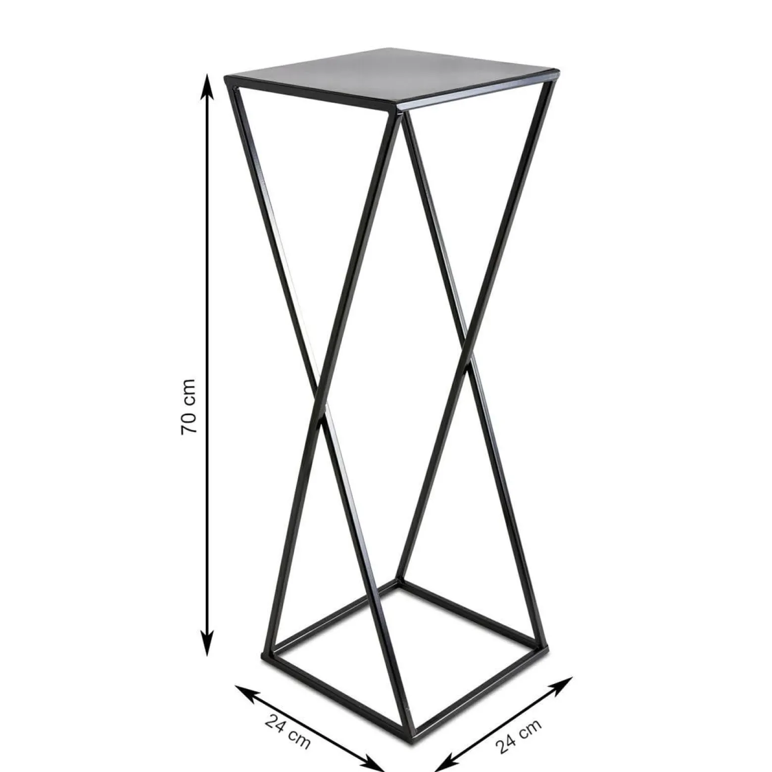 Nowoczesny kwietnik stojący 70 cm czarny LOFT
