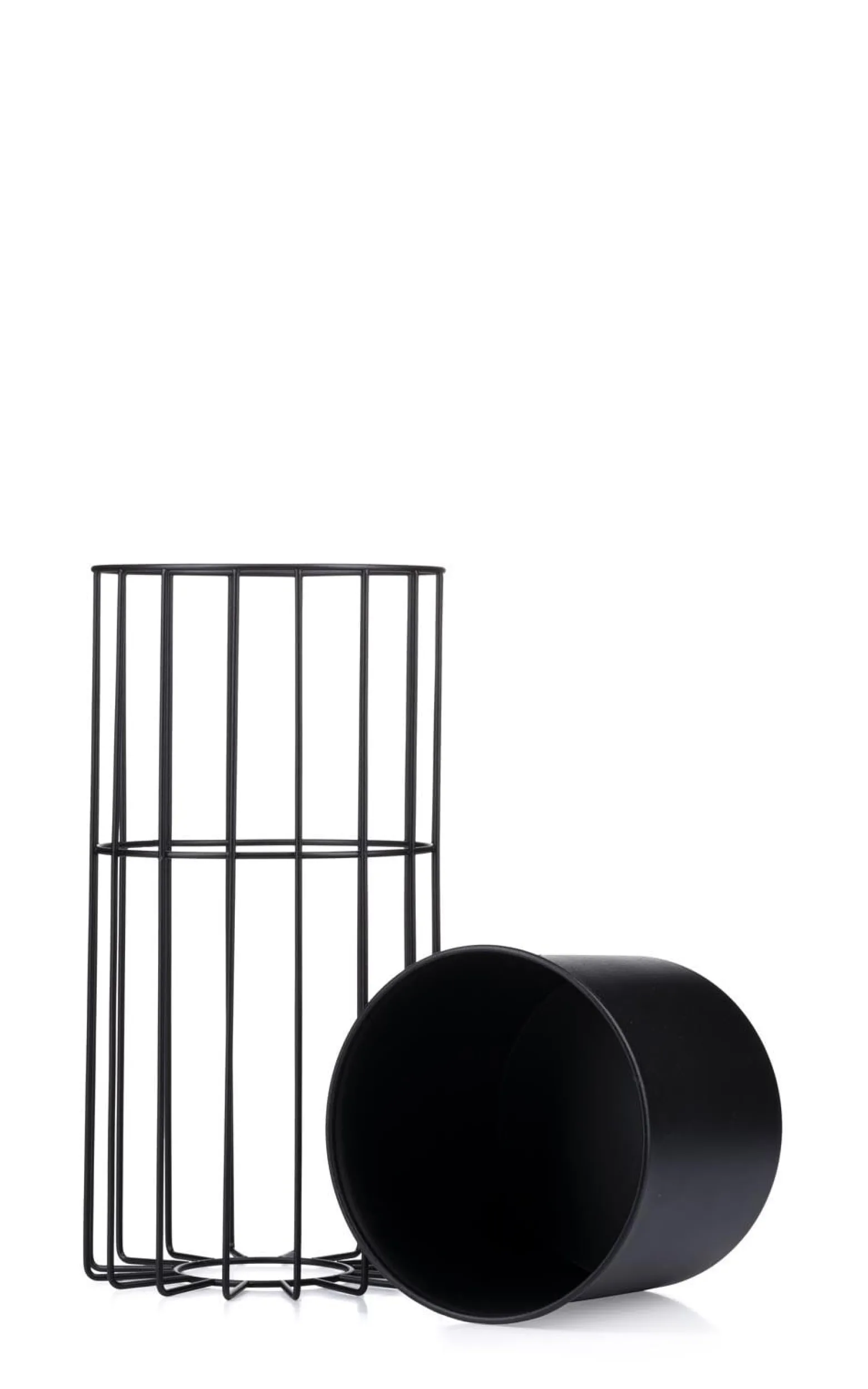 Nowoczesny kwietnik z osłonką 42 cm LOFT metalowy