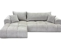 Nowoczesny Narożnik 260×145 cm Cloud Chmurka Szaro Beżowy + Pojemnik
