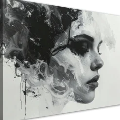 Nowoczesny obraz na płótnie canvas, Abstrakcyjny portret kobiety 30x20