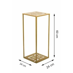 Nowoczesny stojący kwietnik 60 cm złoty