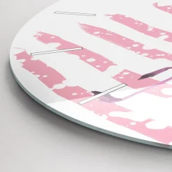 Nowoczesny szklany zegar ścienny Grafika flaminga fi30