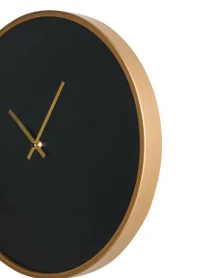 Nowoczesny zegar ścienny wiszący w stylu minimalistycznym MDF matowy czarny