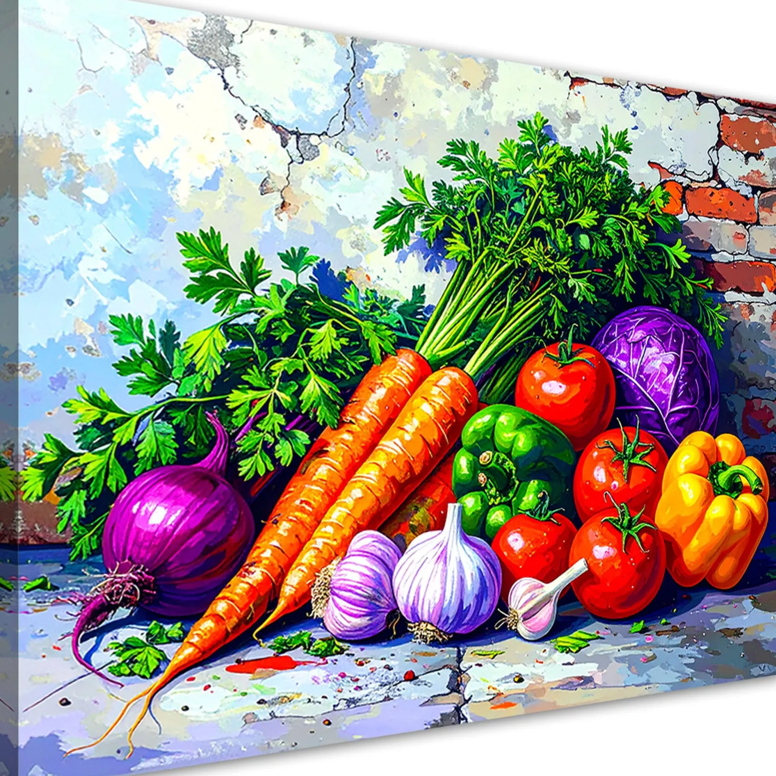 Obraz do kuchni jadalni, Kolorowe Warzywa Rośliny 30x20