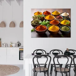Obraz do kuchni restauracji baru, Przyprawy i zioła kolorowe 30x20