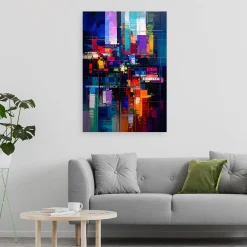 Obraz do salonu biura, Abstrakcja Kolorowa efekt farby 20x30