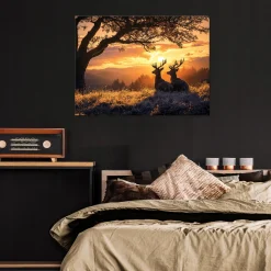 Obraz Na Płótnie Ścianę Do Sypialni Salonu Kuchni Jeleń Natura Widok 60X40