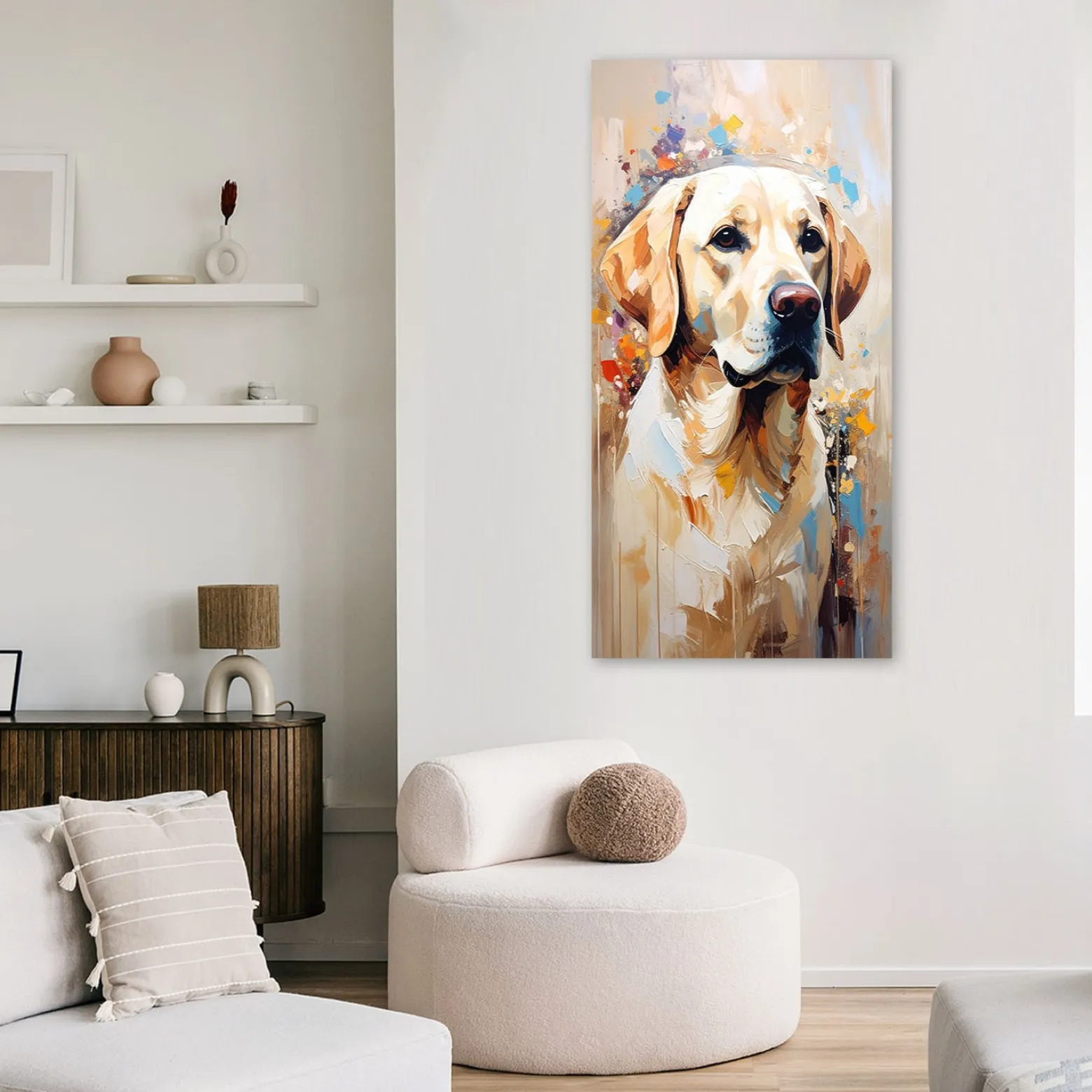 Obraz nowoczesny do salonu biura, Pies Labrador retriever Zwierzę 40x80