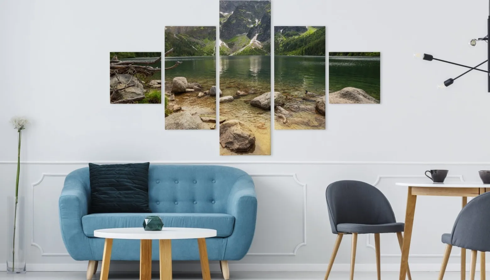 Obraz Wieloczęściowy MORSKIE OKO Góry Pejzaż 3D 150x90cm