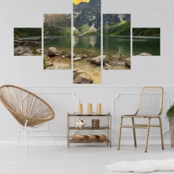 Obraz Wieloczęściowy MORSKIE OKO Góry Pejzaż 3D 150x90cm