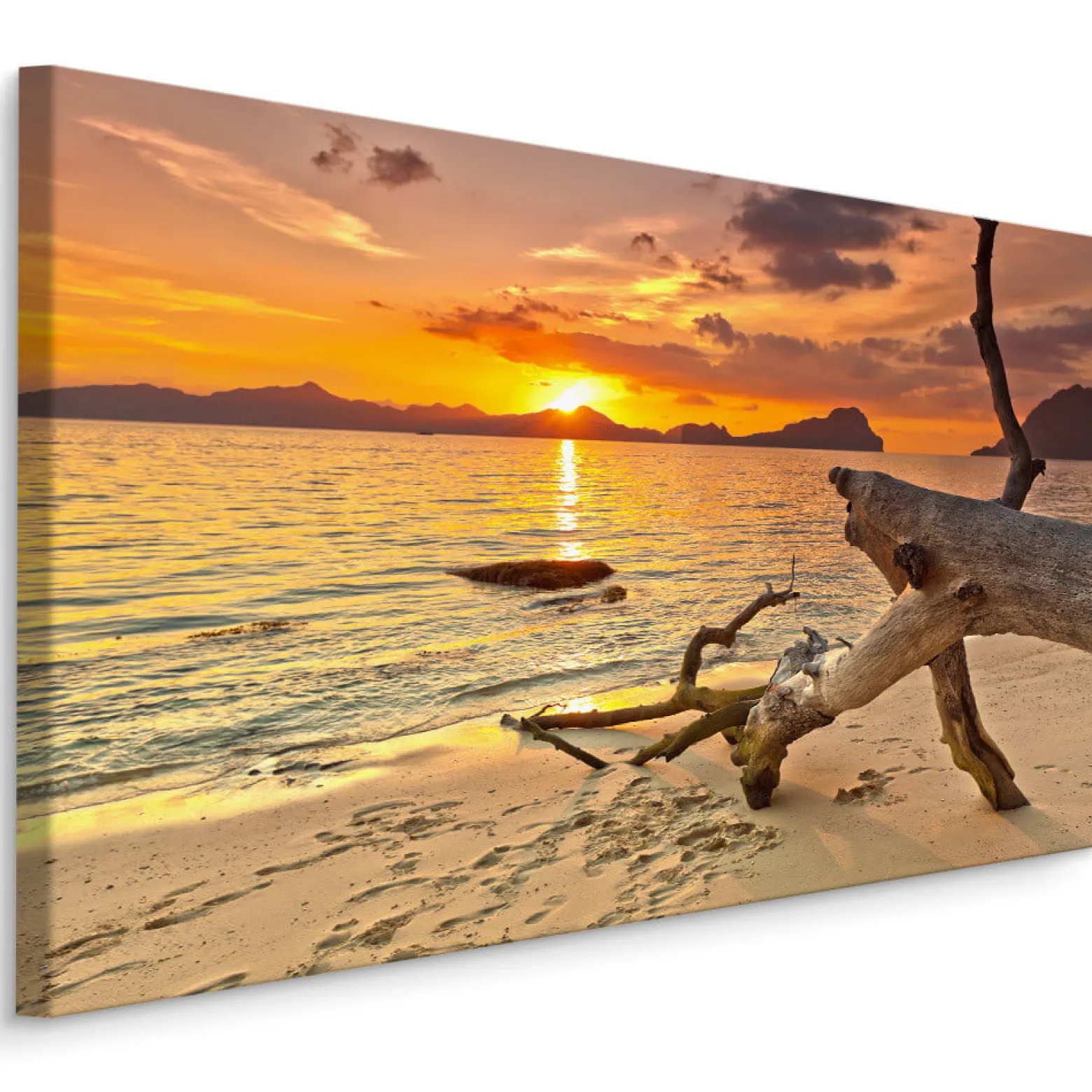 Obraz Zachód Słońca na Plaży 30x20cm
