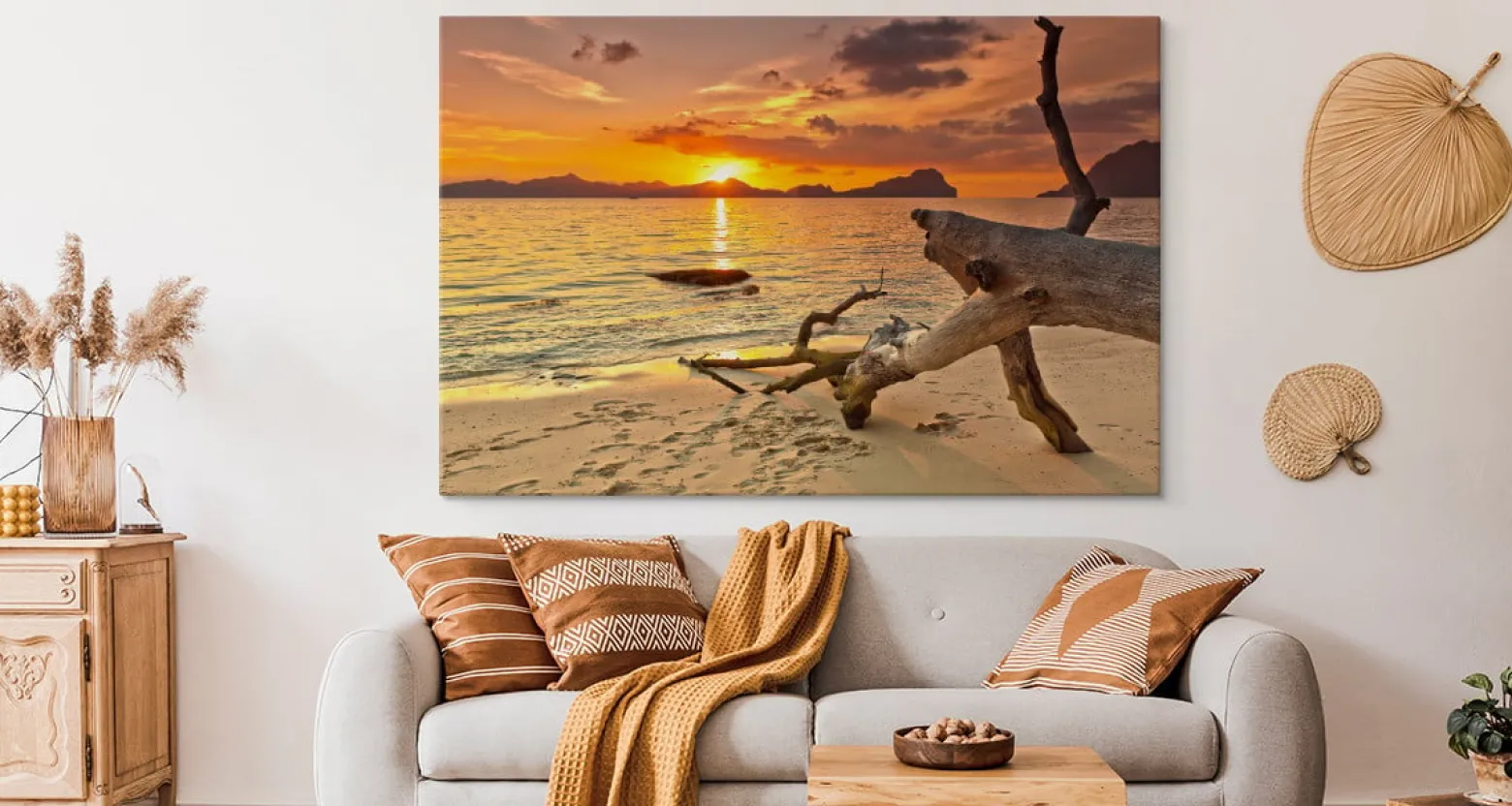 Obraz Zachód Słońca na Plaży 30x20cm