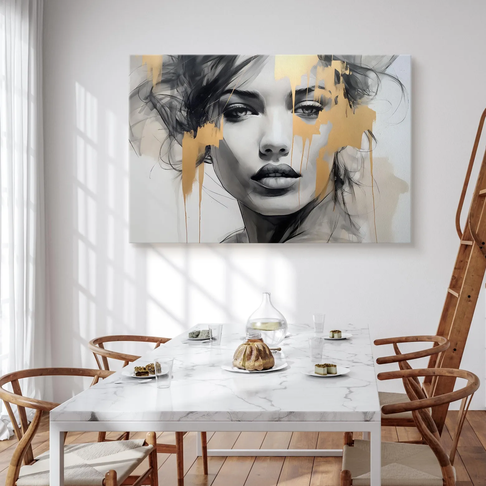 Obraz Abstrakcyjny Portret Kobiety W Stylu Glamour 30x20cm