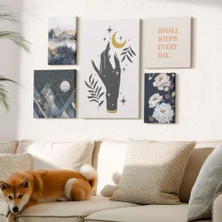 Obraz canvas 5 części Boho hasła|20x30, 30x30, 40x60|Wallfluent