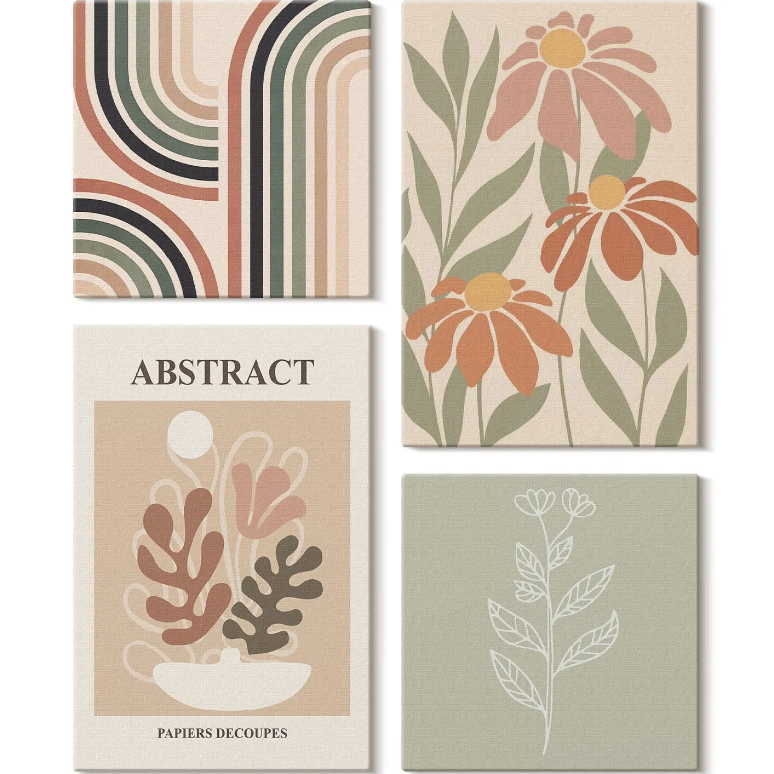 Obraz canvas 4 częściowy Abstrakcje pastele |40x40, 40x60| Wallfluent