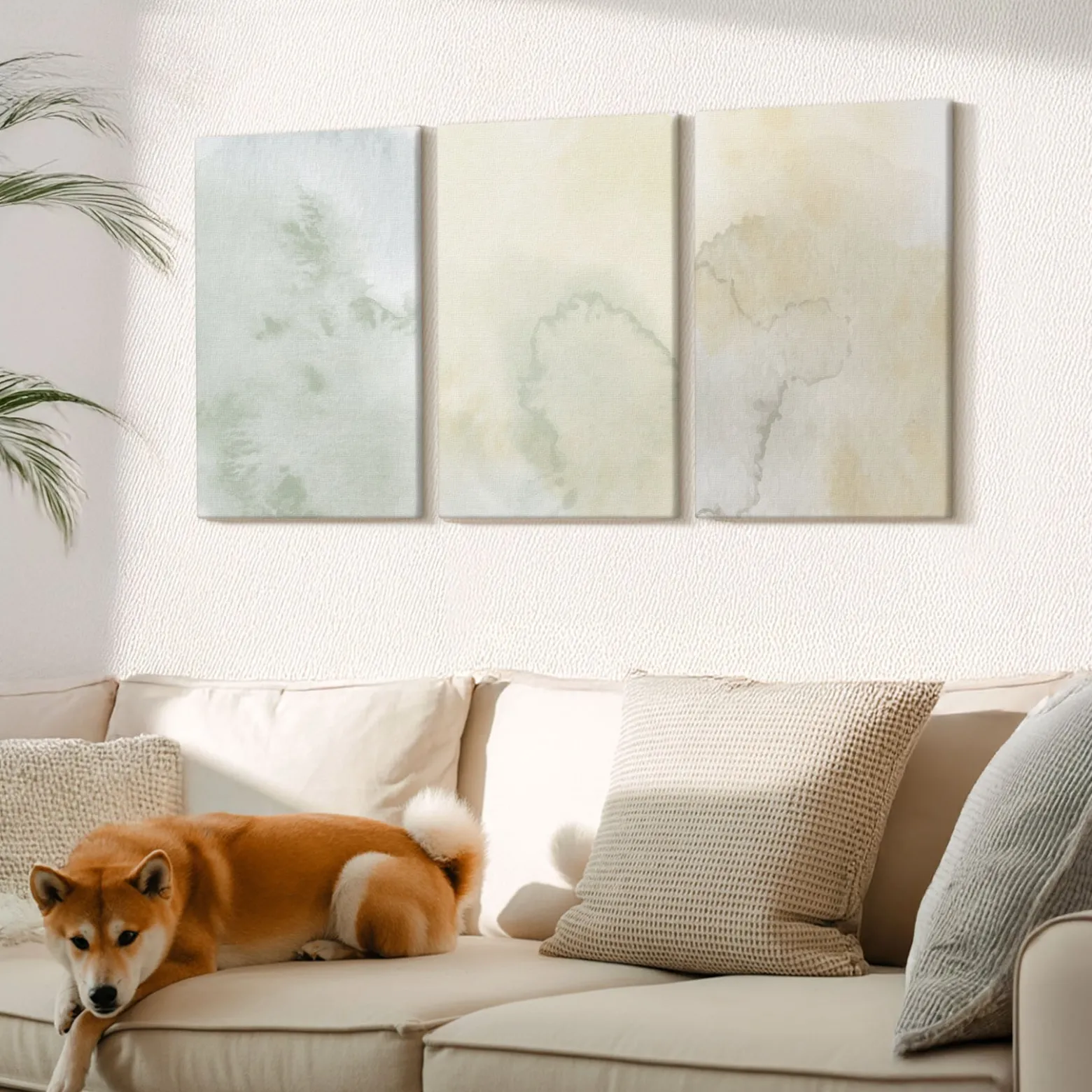 Obraz canvas 3 częściowy Akwarelowe faktury | 3x40x60 | Wallfluent