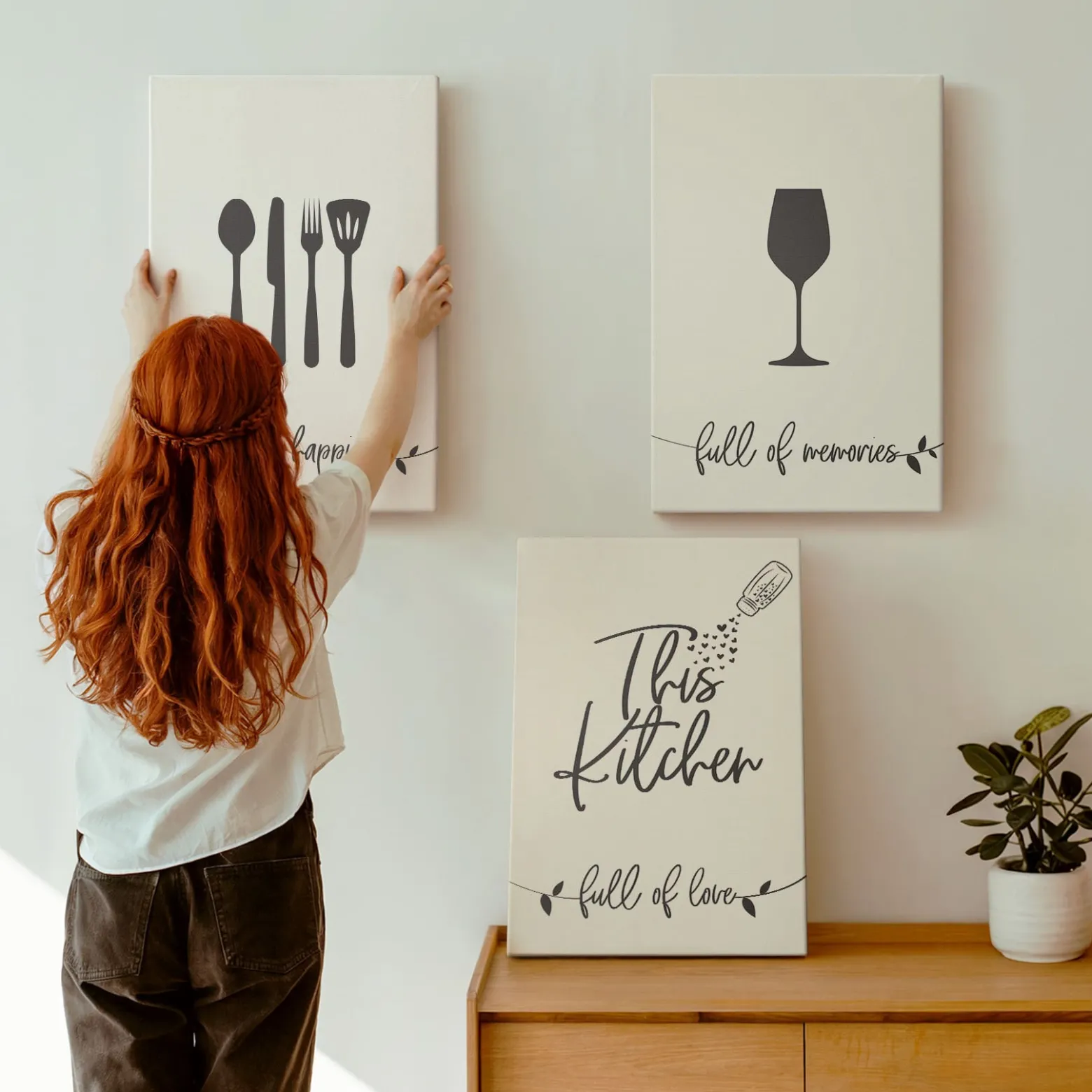 Obraz canvas 3 częściowy Kuchenne inspiracje | 3x40x60 | Wallfluent