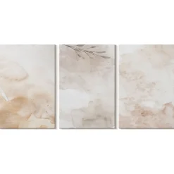 Obraz canvas 3 częściowy Pastelowe liście | 3x40x60 | Wallfluent