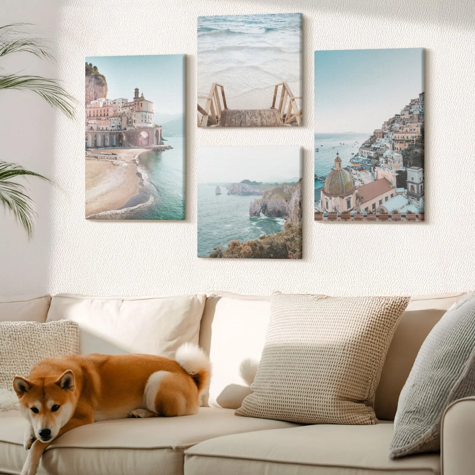 Obraz canvas 4 częściowy Widoki plaża |40x40, 40x60| Wallfluent