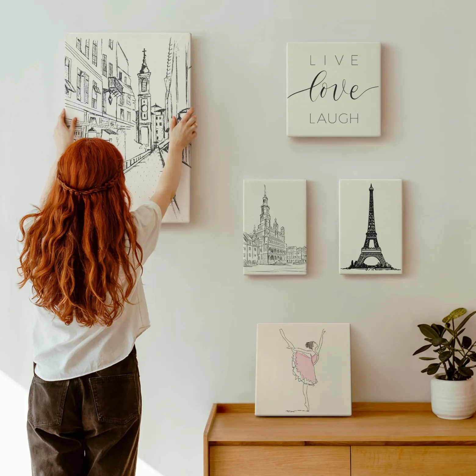 Obraz canvas 5 części Paryskie inspiracje|20x30, 30x30, 40x60|Wallfluent