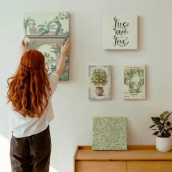 Obraz canvas 5 części Roślinne boho|20x30, 30x30, 40x60|Wallfluent