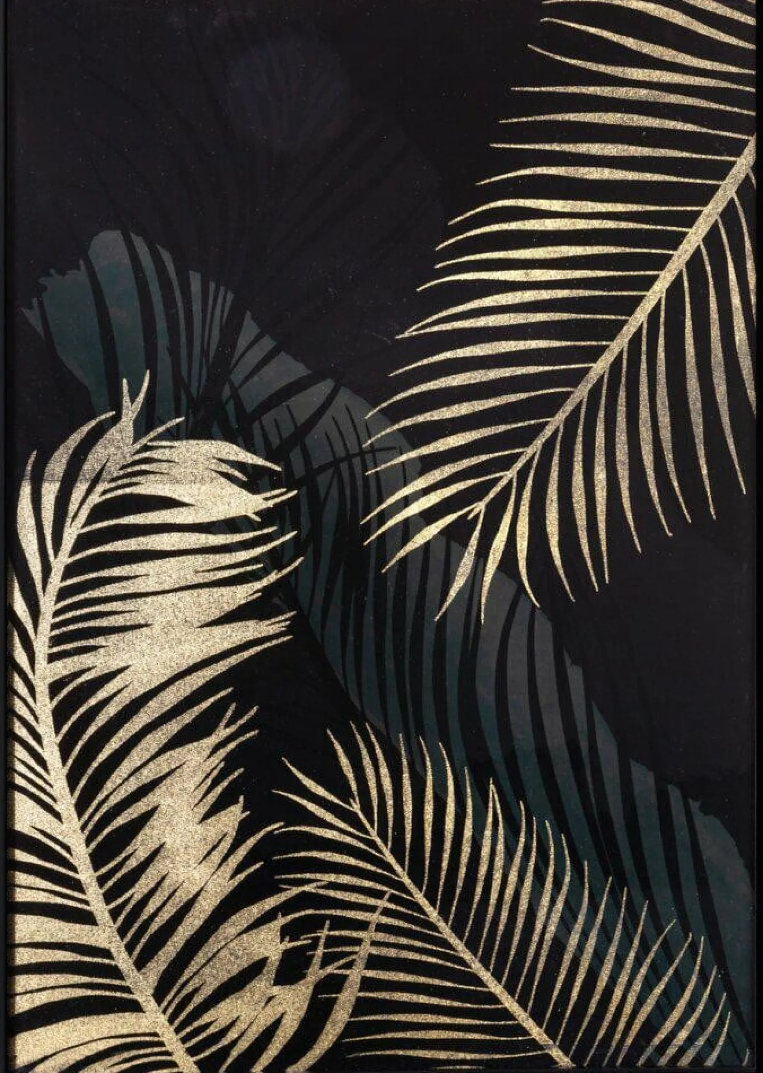 Obraz ścienny glamour czarno-złoty 53x73 cm
