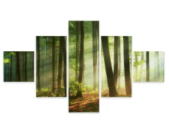 Obraz Ścienny Wieloczęściowy Leśny Pejzaż 3D 150x90cm
