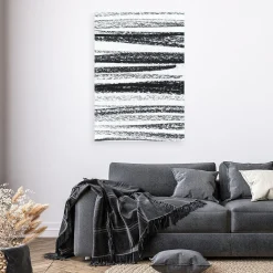 Obraz czarno biały do salonu sypialni biura, Poziome linie 20x30