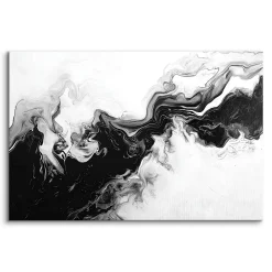 Obraz Czarno-Biały Marmur W Nowoczesnym Stylu 30x20cm