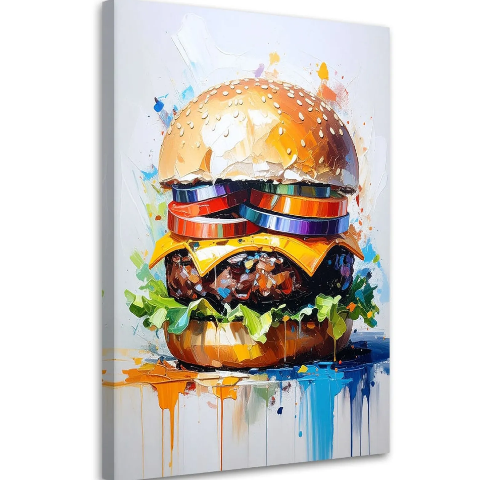 Obraz do kuchni baru jadalni, Hamburger Jedzenie 20x30