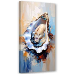 Obraz do kuchni baru restauracji, Ostrygi Małże Owoce morza Sushi 40x80