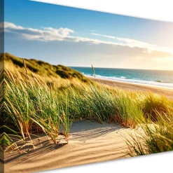 Obraz do salonu sypialni biura, Plaża Morze Wydmy Pejzaż 30x20