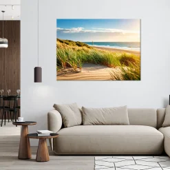 Obraz do salonu sypialni biura, Plaża Morze Wydmy Pejzaż 30x20