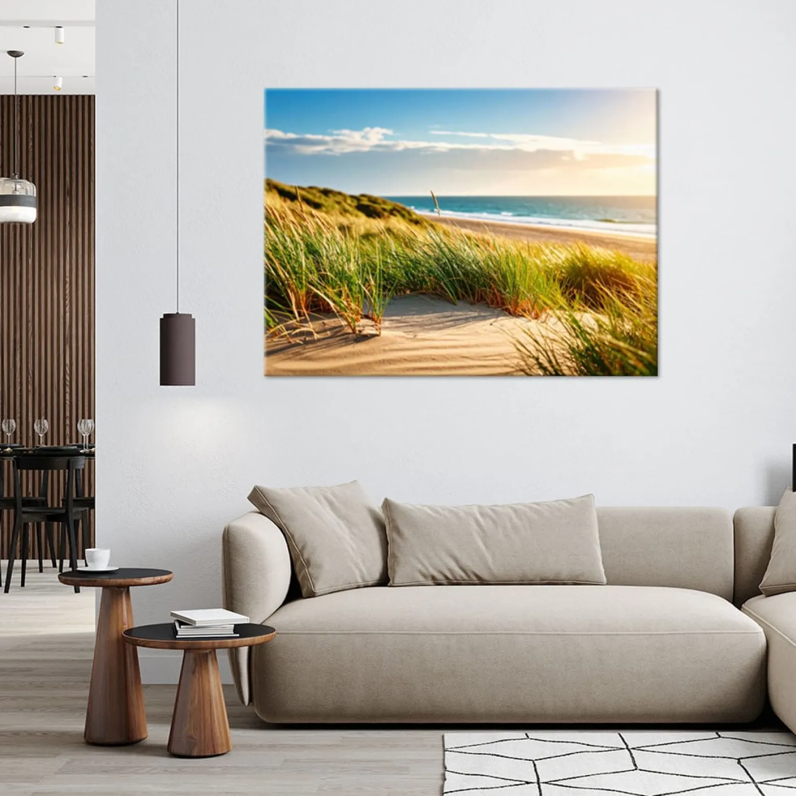 Obraz do salonu sypialni biura, Plaża Morze Wydmy Pejzaż 30x20