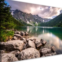 Obraz do salonu sypialni biura, Krajobraz jezioro góry natura 30x20