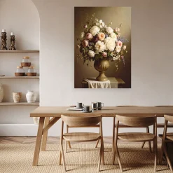 Obraz do salonu sypialni kuchni, Kwiaty w wazonie bukiet vintage 20x30