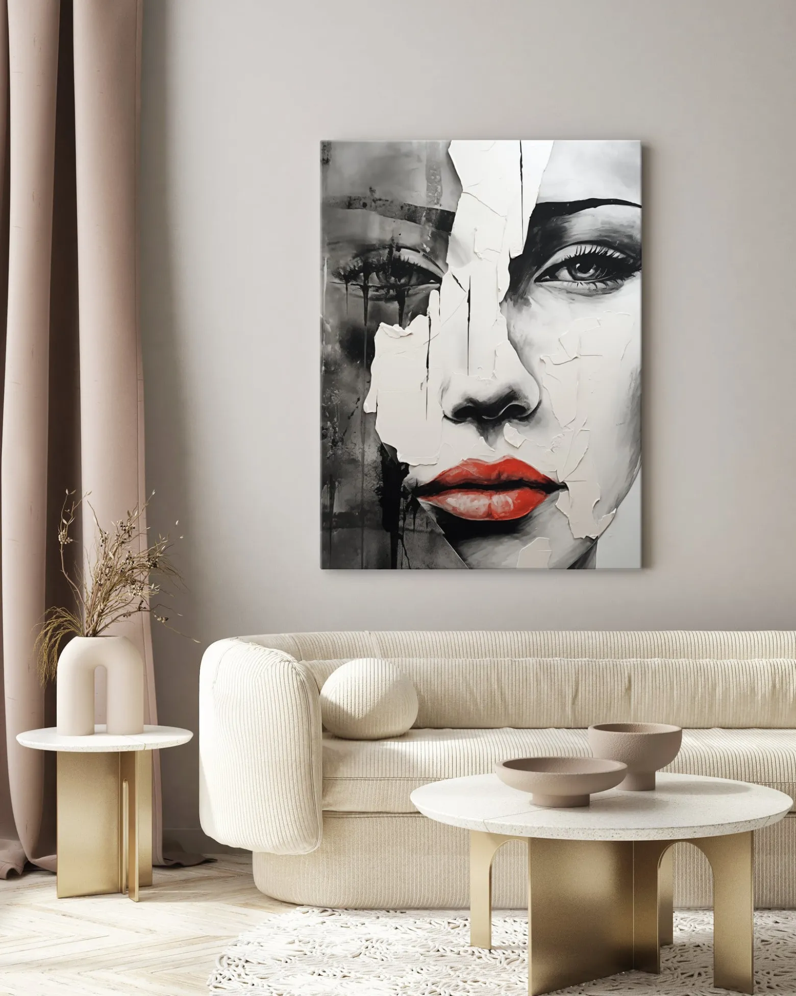 Obraz Do Sypialni Abstrakcyjny Portret Kobiety 20x30cm