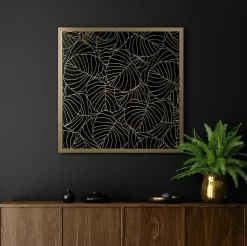 Obraz Glamour LILI2 53x53 cm - Złote Liście