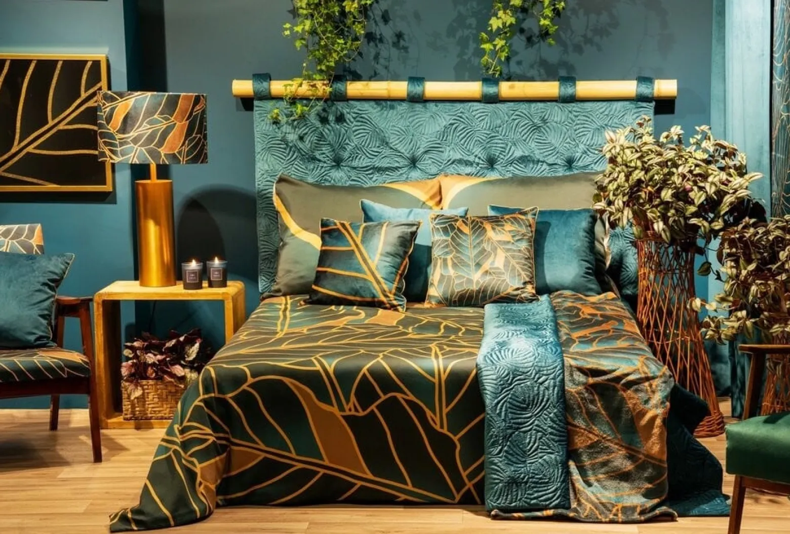 Obraz Glamour LILI2 53x53 cm - Złote Liście