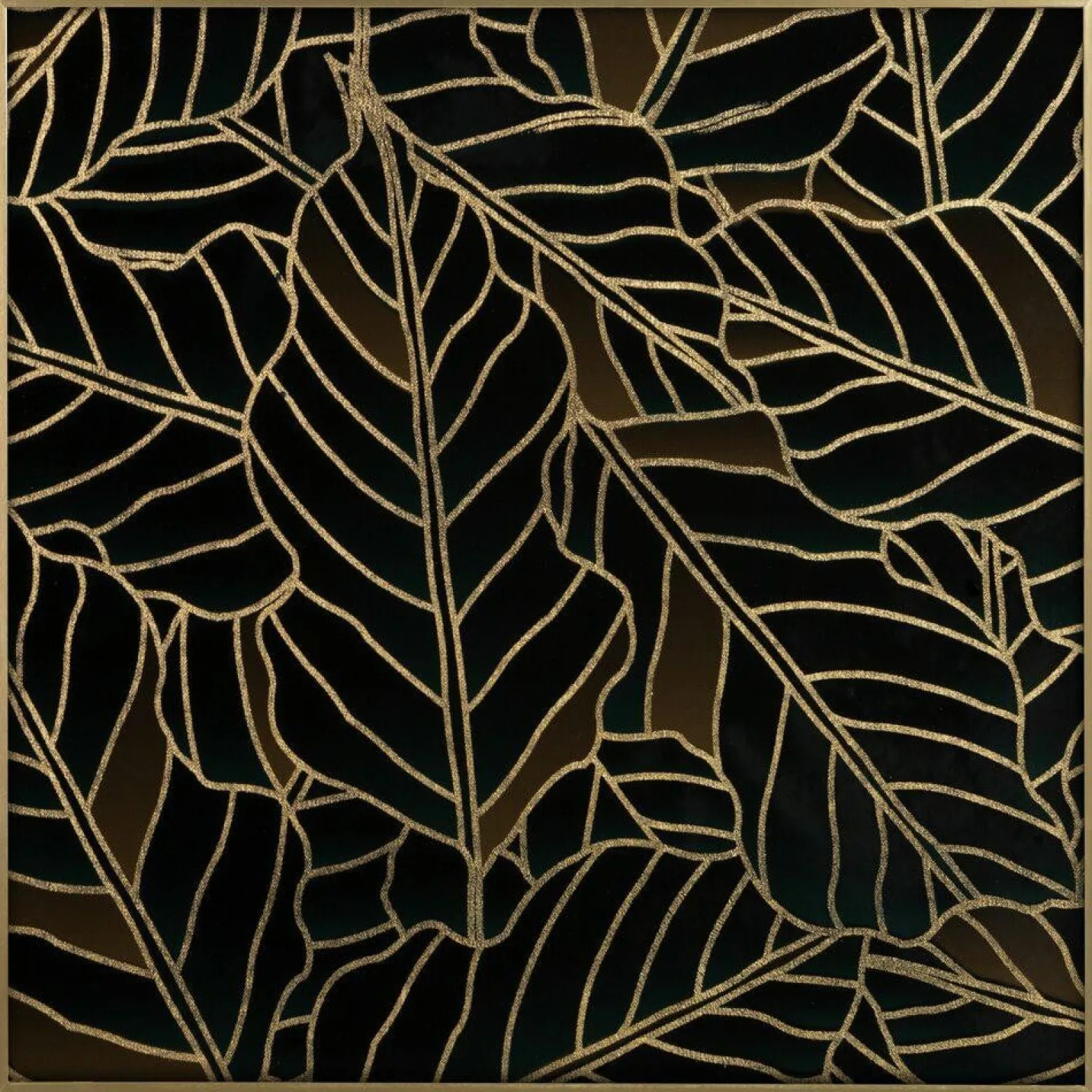 Obraz Glamour Złote Liście 53x53 cm LILI1