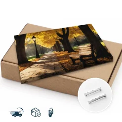 Obraz Malowany Jesienny Park 30x20cm